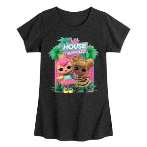 Girls' - Lol Surprise! - Lol Hos Palm Trees Fitted Short Sleeve Graphic T-Shirt - 1 of 4