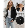 INSPIRE CHIC Women's Open Front Knit Dressy Long Sleeve Crew Neck Casual Pockets Cardigans - 2 of 4