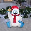 Rudolph the Red Nosed Reindeer Airblown Inflatable Sitting Bumble Holding Star Rudolph, 3 ft Tall - 2 of 3