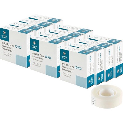 Business Source Invisible Tape Refill Roll 1" Core 3/4"x1296" 12RL/BX CL 32952BX