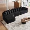 131.1 Inch Sectional Sofa Set with Left Chaise, Modular Design Curved L-Shaped Sofa with 10 Pillows, Chenille Fabric Sofa-Coolbibila - 2 of 4