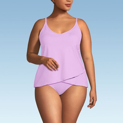 Lands' End Women's Tulip Hem Tankini Top