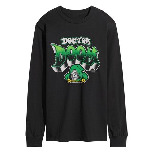 Men's - Fantastic Four - Dr. Doom Graffiti Long Sleeve Graphic T