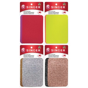 Singer 16 Patches Sewing Kit Glitter/Bright Neon: Iron-On Jean & Denim Patches for Sewing, Multicolored Cotton Fabric - 1 of 4