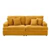 79.3'' Corduroy 3-Seater Sofa with 4 Matching Pillows, Spring Upholstered Cushioning and Stylish Spacious Design - 4 of 4