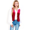 Anna-Kaci Women's Velvet Peplum Vest with Button Detai - 4 of 4