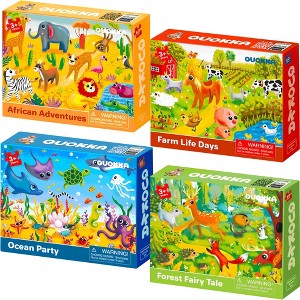 60 Piece Puzzles for Kids Ages 4-6 - 4 Jigsaw Puzzles for Toddlers 3-5 by - Animals Toys for Children 6-8-10 Year Old for Boys and Girls - 1 of 4
