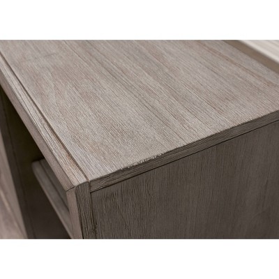 80" Gray Wood Transitional TV Console with Cabinet