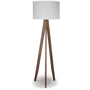 Signature Design by Ashley Contemporary Dallson Wood Floor Lamp, Brown - 1 of 3