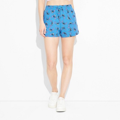 Women's Stitch Graphic Lounge Shorts - Blue