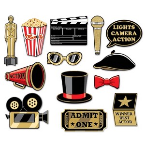 Beistle Awards Night Glittered Photo Fun Signs, 5.5"-11", (26/Pkg) Multicolored - 1 of 1