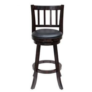 Bloomington Wood Swivel Counter Height Barstool Cappuccino - Boraam - 1 of 3