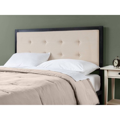 Zinus trina upholstered modern deals classic tufted headboard in taupe