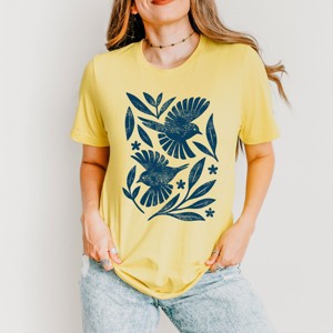 Simply Sage Market Birds and Leaves Short Sleeve Tee - 1 of 4