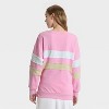 Women's Striped Oversized French Terry Crewneck Sweatshirt - JoyLab™ - 2 of 3