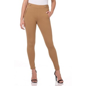 Rekucci Women's Secret Figure Pull-On Stretchy Knit Skinny Pants – Office Yoga Style, Tummy Control, Professional Look - 1 of 4