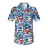 BLUEMING Men's Hawaiian Shirt Short Sleeve Floral Button Down Shirts Hot Holiday Beach Shirts - 2 of 4