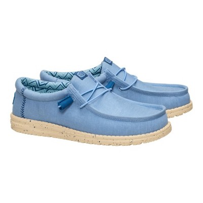 HEYDUDE Men Wally Stretch Canvas , Faded Denim/Boulder Tan, 12 — фото 2