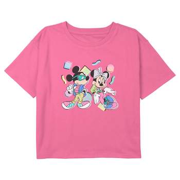 Girl's Mickey & Friends Retro '80s Minnie and Mickey Mouse T-Shirt