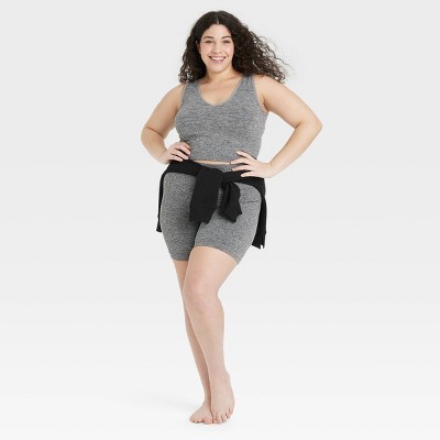 Women's Shine Knit Tank Bodysuit - Wild Fable™ Black 2X