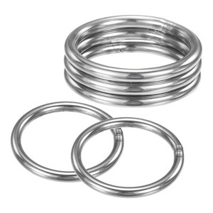 Unique Bargains Dream Catcher Stainless Steel Macrame Wreath Floral Round Metal O Rings 5 PCS - 1 of 4