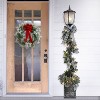 Puleo 7' Pre-Lit Artificial Adorned Lamp Post with 200 Branch Tips and LED Lights - 2 of 4