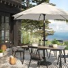 7' x 10' Narrow Wornstripe Woven Outdoor Rug Black - Threshold™ - 2 of 4