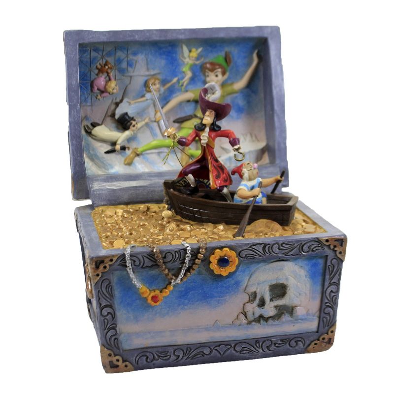 Jim Shore 8.5 Inch Treasure Strewn Tableau Peter Pan Captain Hook Figurines, 1 of 4