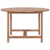 vidaXL Outdoor Dining Table Porch Patio Table with Umbrella Hole Solid Teak Wood - Square - 3 of 4