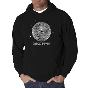 LA Pop Art Men's Word Art Hooded Sweatshirt - Disco Ball - 1 of 4