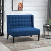 NicBex Armless Loveseat Sofa Modern Upholstered Button Tufted Sofa Couch with Wood Legs for Living Room - 3 of 4