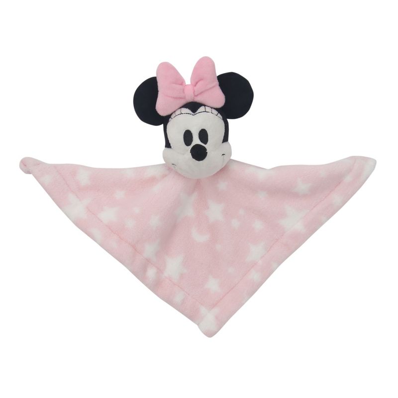 Lambs & Ivy Disney Baby Minnie Mouse Pink Stars Security Blanket/Lovey, 3 of 5