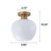 LLHZSY Ceiling Light Semi Flush Mount Fixture 9" Glass Open Shade for Bedroom Kitchen Hallway House - 4 of 4