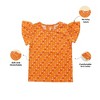 Ola! Otter Flutter Sleeve Top - Indian Flora Orange- Orange - 2 of 4