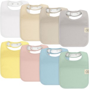 KeaBabies 8-Pack Organic Baby Bibs for Boy, Girl, Drool Bibs, Baby Bib for Girls, Boys,  Newborn Teething Bibs - 1 of 4