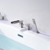 Sumerain Roman Tub Faucet with Sprayer Brushed Nickel Bathtub Faucet Waterfall Tub Filler 3 Holes - 4 of 4