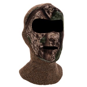 MUK LUKS Quietwear Unisex Knit and Fleece Patented Mask, Adventure Grey, One Size Fits Most - 1 of 2