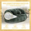 SEVOBAL Sofas Lazy Bean Bag Sofa High Back Lounge Chair with Foam Filling Armrests for Living Room Bedroom, Green, 63.78"*43.7"*26.77" - 4 of 4