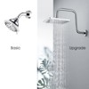 BRIGHT SHOWERS 13" S Shape Shower Head Extension Arm with Flange, High Rise Stainless Steel Pipe for Rainfall Shower Heads - 4 of 4