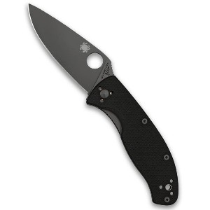 Spyderco Tenacious Folding Pocket Knife with 3.39" Black Stainless Steel Blade | Get Superior Strength and Edge Retention| Includes 4-Way Pocket Clip - 1 of 4