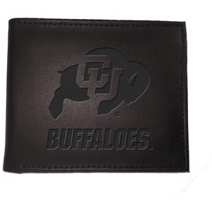 Evergreen NCAA Colorado Buffaloes Black Leather Bifold Wallet Officially Licensed with Gift Box - 1 of 1