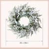 24 - Inch White Wreath Front Door Rustic Farmhouse Winter Wreath White Berry Fir Pine Needle Indoors Outdoors Porches - 3 of 4
