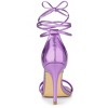 Allegra K Women's Open Toe Lace Up Stiletto Heels Sandals - 3 of 4
