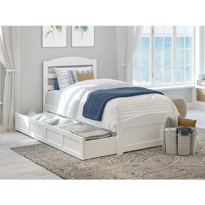 AFI Furnishings Warren Platform Bed T with Footboard & Drawers WH
