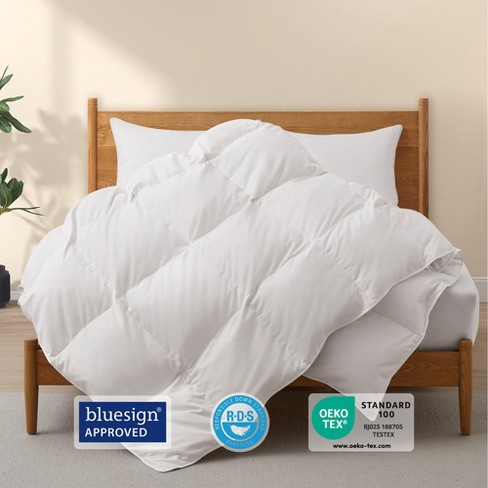 Puredown Lightweight Goose Down Feather Fiber Comforter, Soft and Fluffy  Comforter for Restful Sleep