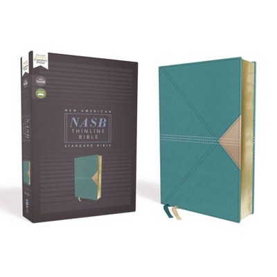 Nasb, Thinline Bible, Leathersoft, Teal, Red Letter Edition, 1995 Text, Comfort Print - by  Zondervan (Leather Bound)