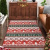 Christmas Rug Machine Washable Xmas Snowman Deer Rug - 2 of 4