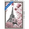Trends International Reinders: Paris - Pink Eiffel Tower Framed Wall Poster Prints Barnwood Framed Version 14.725" x 22.375" - 3 of 4