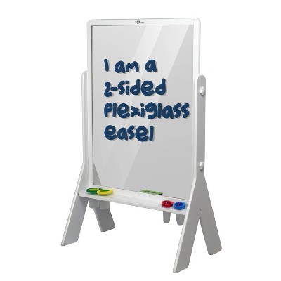 Svan Double Sided Indoor/Outdoor Plexiglass Art Easel (21 x 36 x 51 in) - Easy to Clean Kids Can Draw or Paint on Both Sides