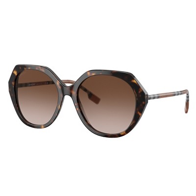 Burberry BE 4375 401713 Womens Geometric Sunglasses Brown 55mm